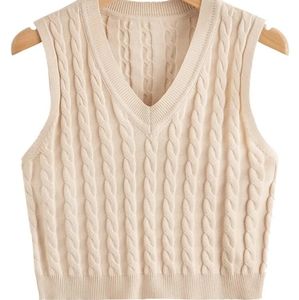 SHEIN cable knit sweater vest S(4)
